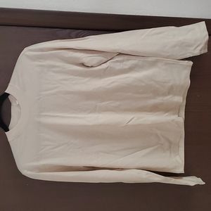 Long sleeve mockneck 100% cotton tshirt